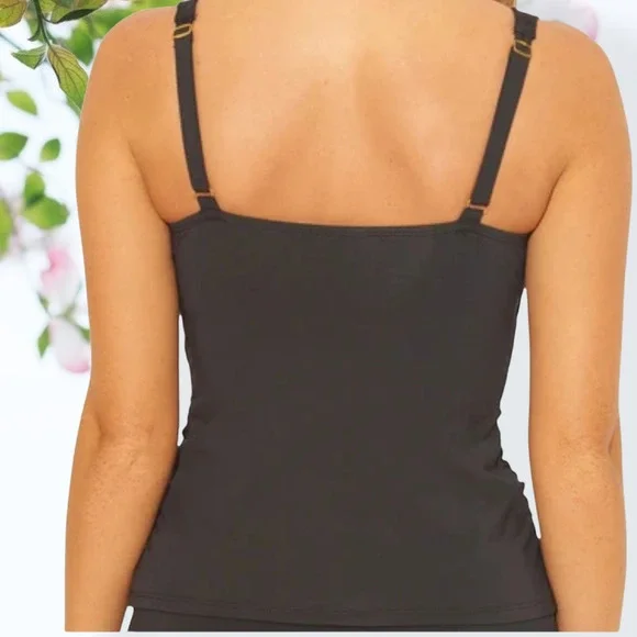 BLEU Rod Beattie Tankini with Gold Accents Size 8 - Picture 2 of 8